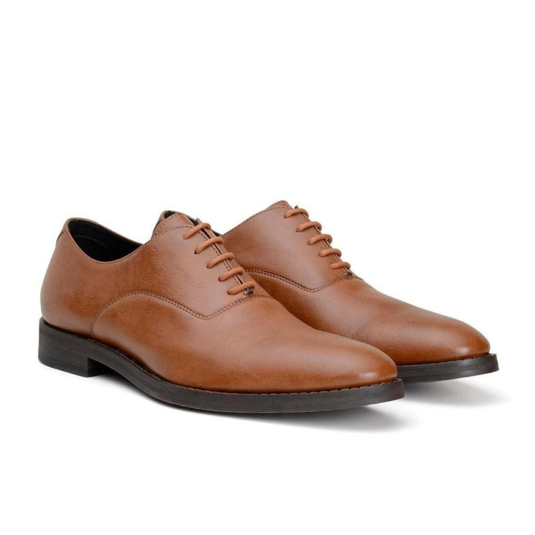 'Executive' classic oxford in high-quality vegan leather by Brave Gentleman - tan