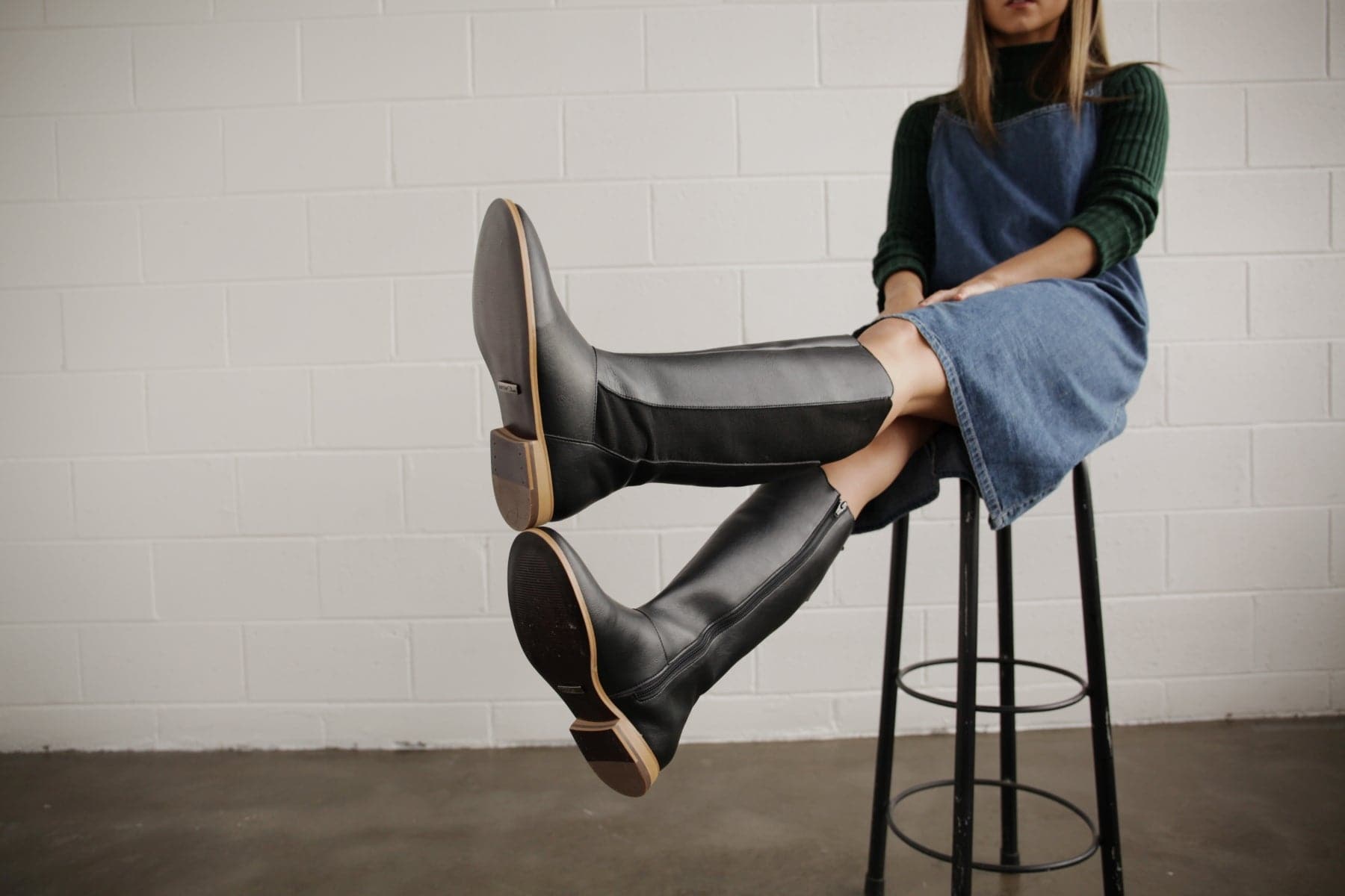 Vegan leather best sale riding boots