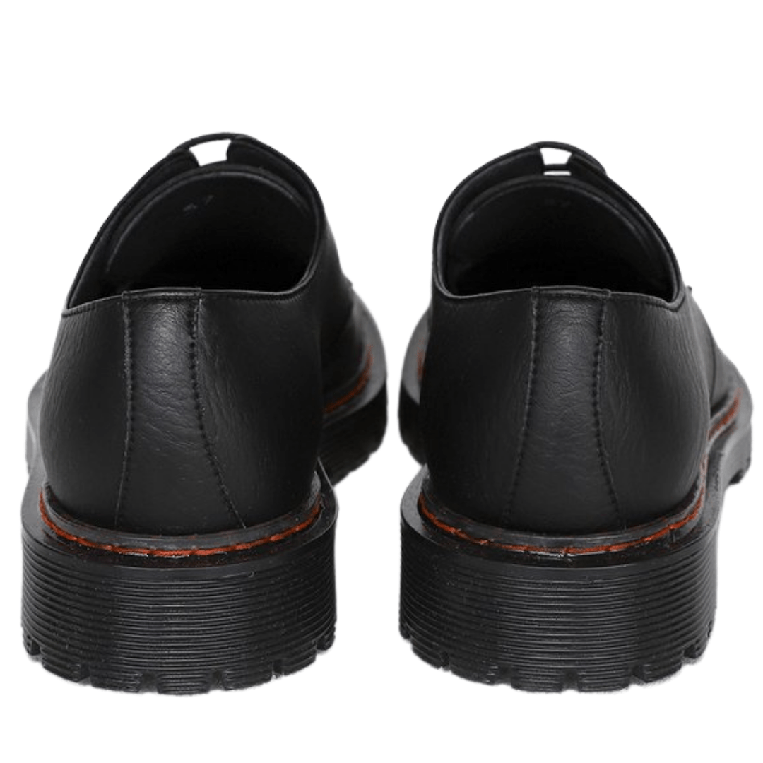 'James' vegan-leather Oxford shoe by Good Guys - black