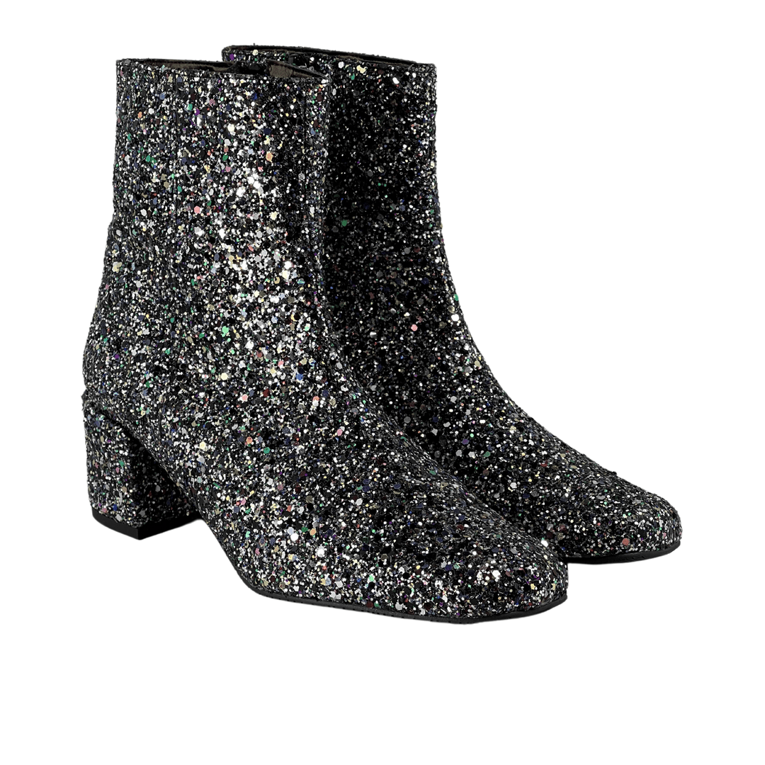 Silver sparkle cheap ankle boots