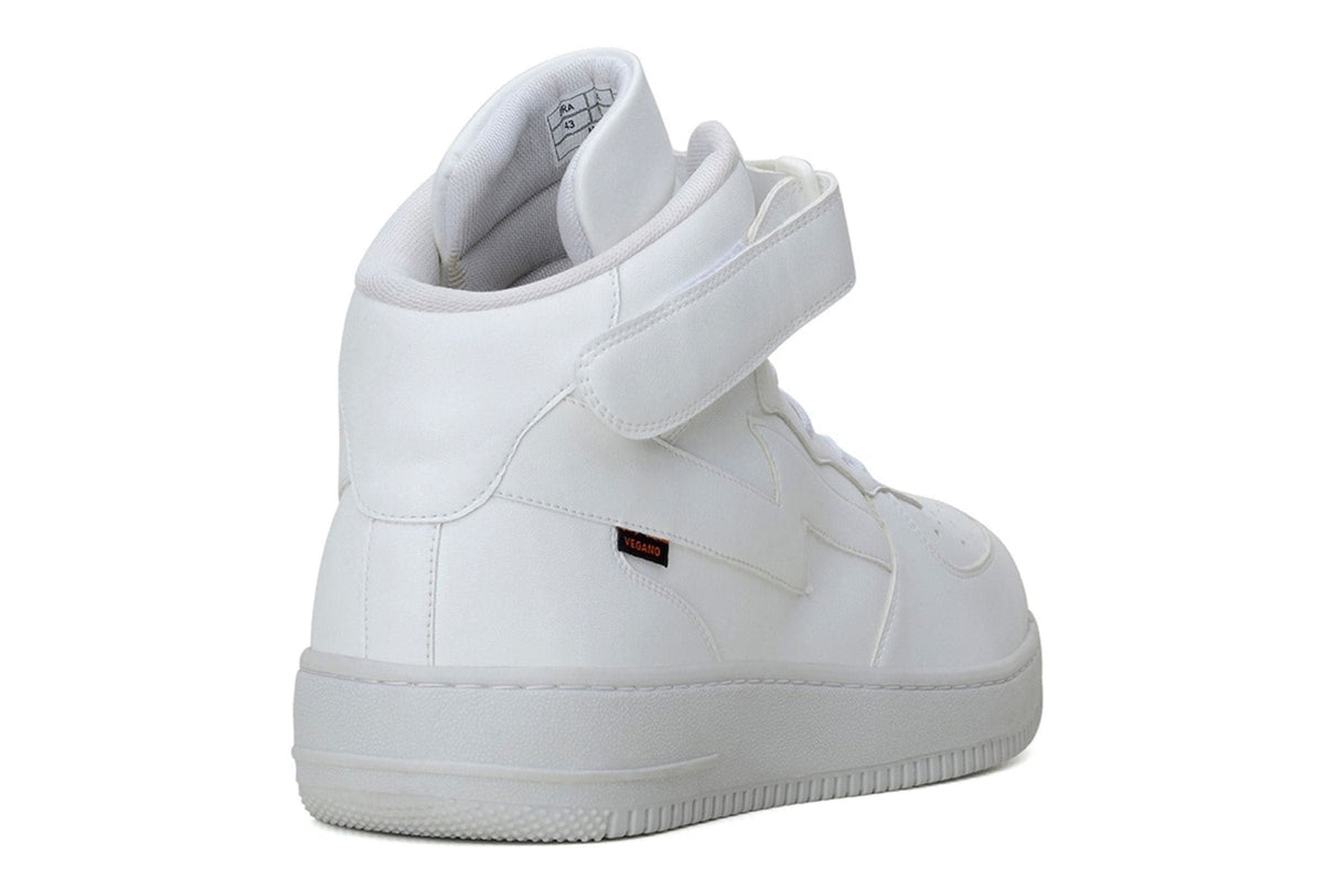 'Paramount' matte white vegan high-top sneaker by King55 - Vegan Style