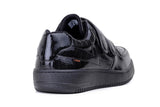 'Paramount' matte black vegan low-top sneaker with velcro straps by King55 - Vegan Style