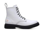 'London 2' Vegan Lace-Up Boot by King55 - White