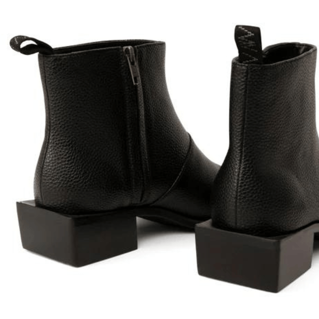 'Otis' men's vegan boots with edgy geometric outersole by Matt and Nat - black