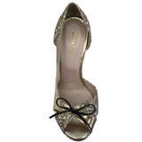 'Pina' Vegan Heels (Platinum/Lace) by Zette Shoes - Vegan Style