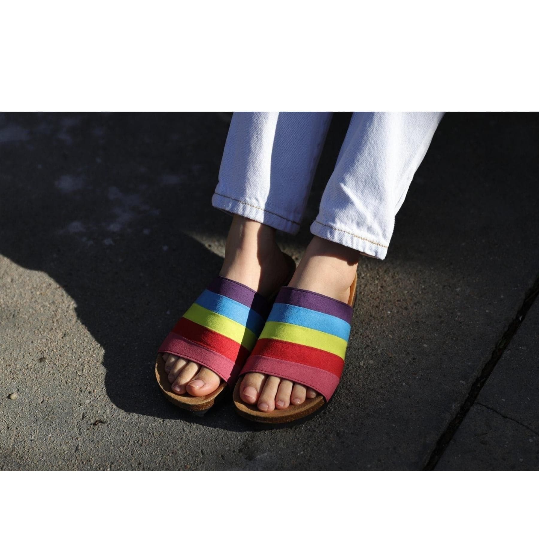 New In Box BC Born In California For You Il Pride Multi Flats Slip On Sandal  8.5 | eBay