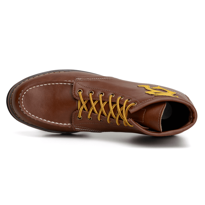 'Redwing' Vegan lace-up work boot by King55 - Cognac