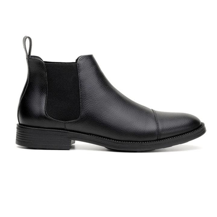 'Terni' classic vegan leather Chelsea boot by Vincente Verde -  black