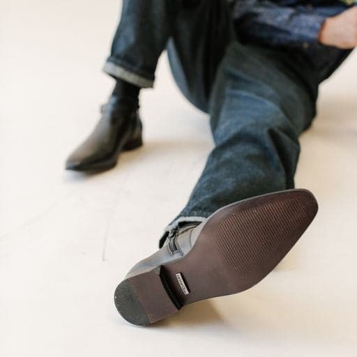 'Archer' men's black vegan-leather boot by Zette Shoes
