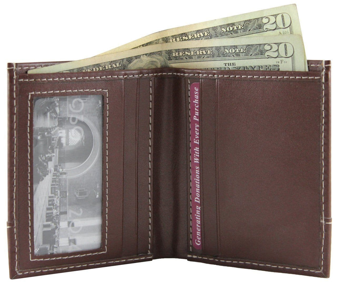 'Coleman' Bi-Fold Vegan Wallet by The Vegan Collection - Brown - Vegan Style