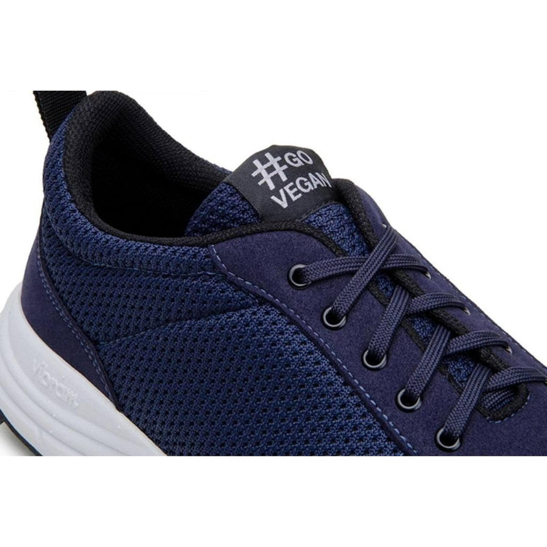 'Wave Trainer' vegan lace-up athletic sneaker by Ahimsa - navy
