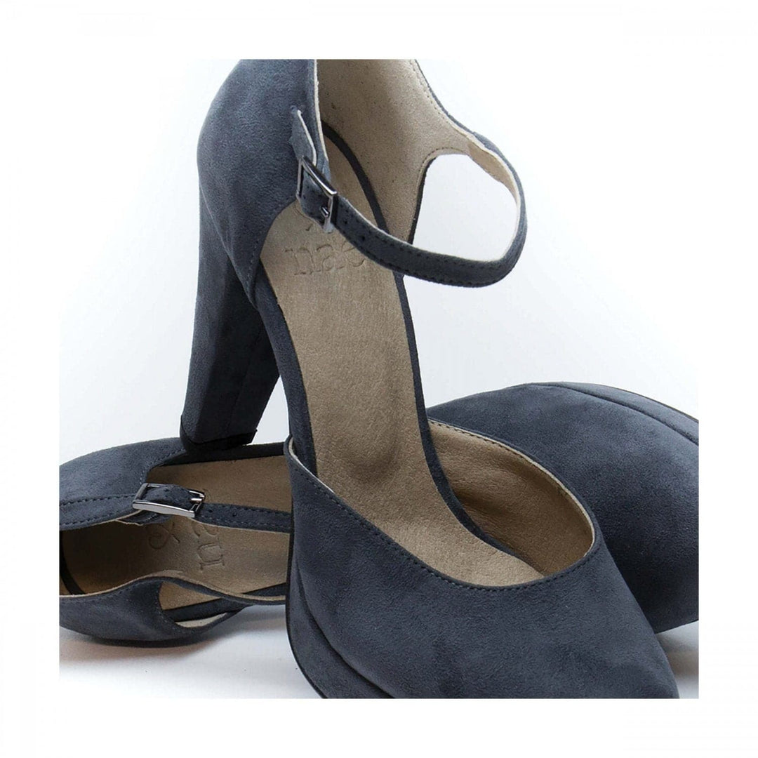 'Erica' women's vegan high heels mary-janes by NAE - grey - Vegan Style