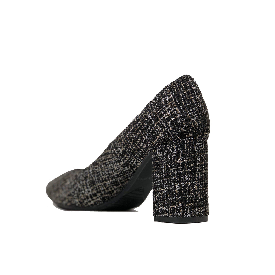 'Tanya 2' Black vegan textile high heel by Zette Shoes - Vegan Style