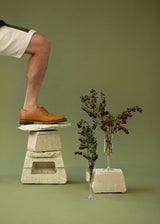 'David' men's derby shoe by Ahimsa - tan - Vegan Style