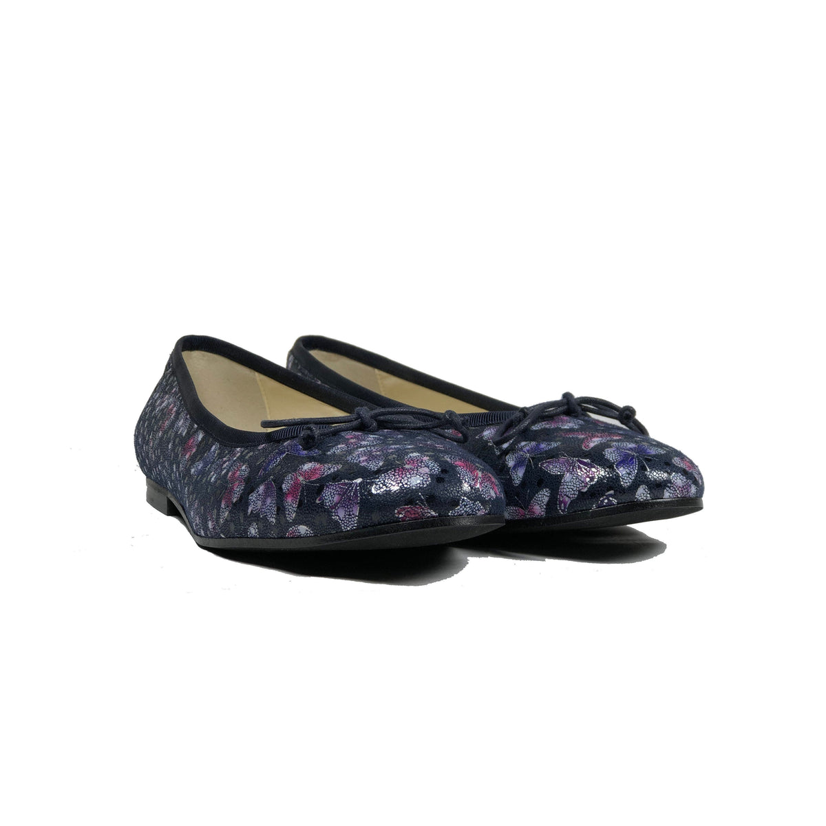 'Madi' vegan textile ballet flat by Zette Shoes - deep navy - Vegan Style