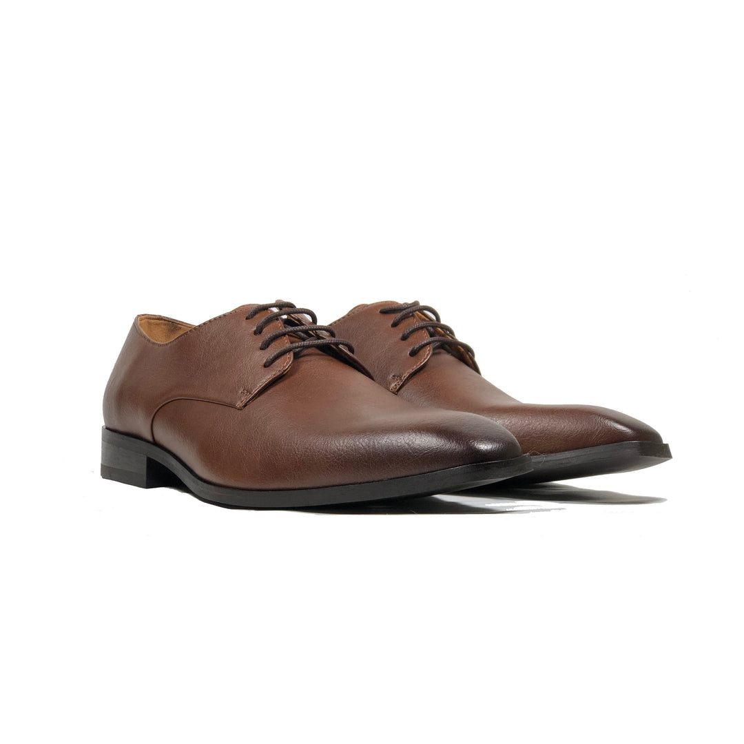 'Remy' - classic vegan derby in chestnut by Zette Shoes - Vegan Style