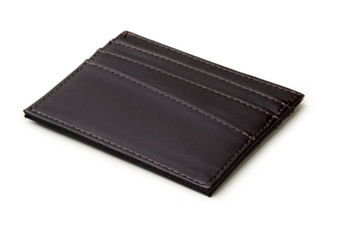 Cardholder vegan-leather unisex wallet by Ahimsa - black, cognac and espresso