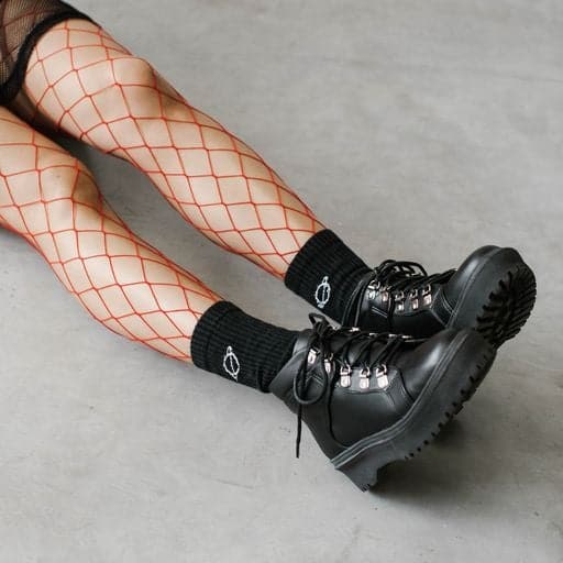 'Gen' vegan leather lace-up boot by Zette Shoes - black
