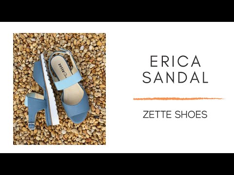 'Erica' low-platform vegan sandals by Zette Shoes - red