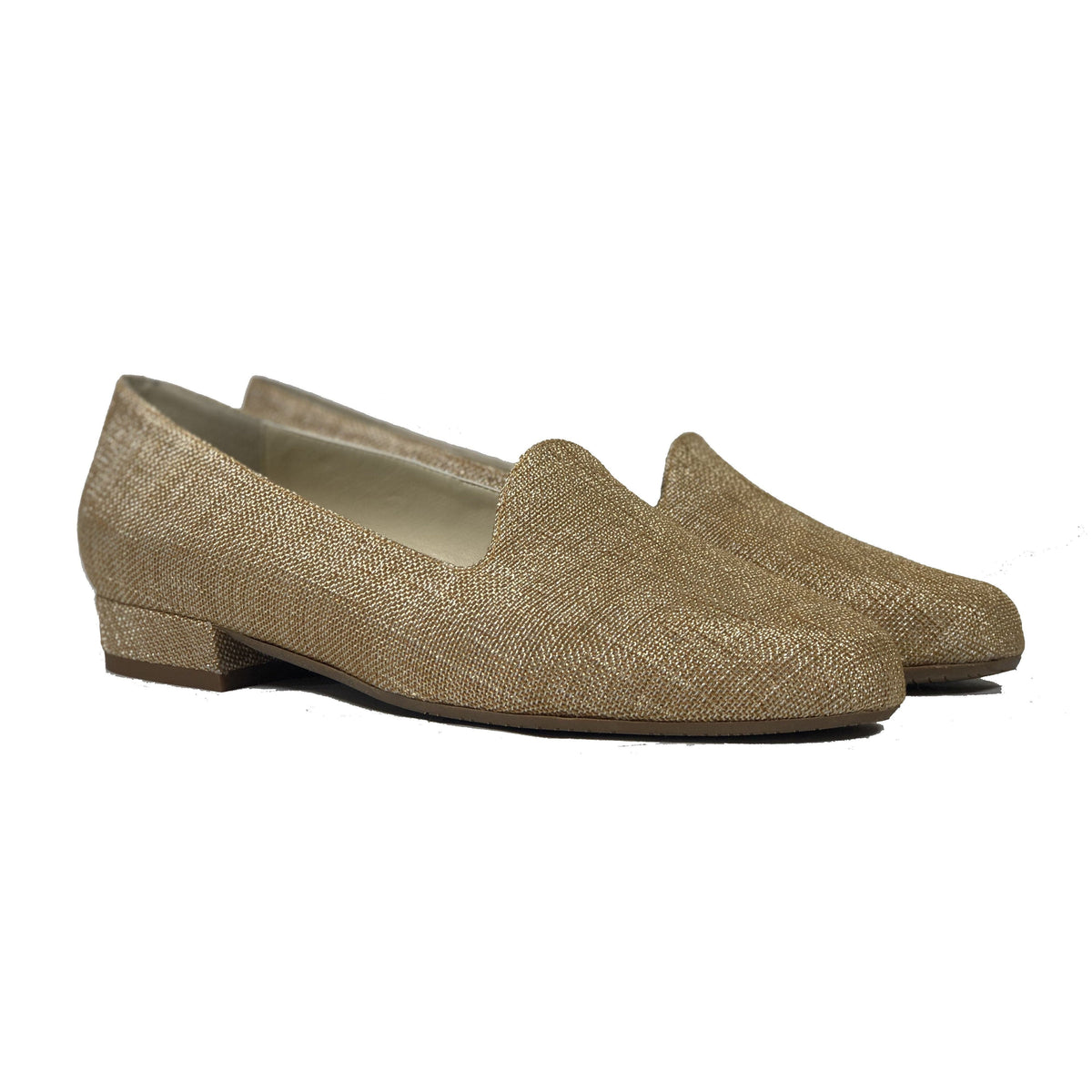 'Tracey' vegan-textile loafers by Zette Shoes - beige - Vegan Style