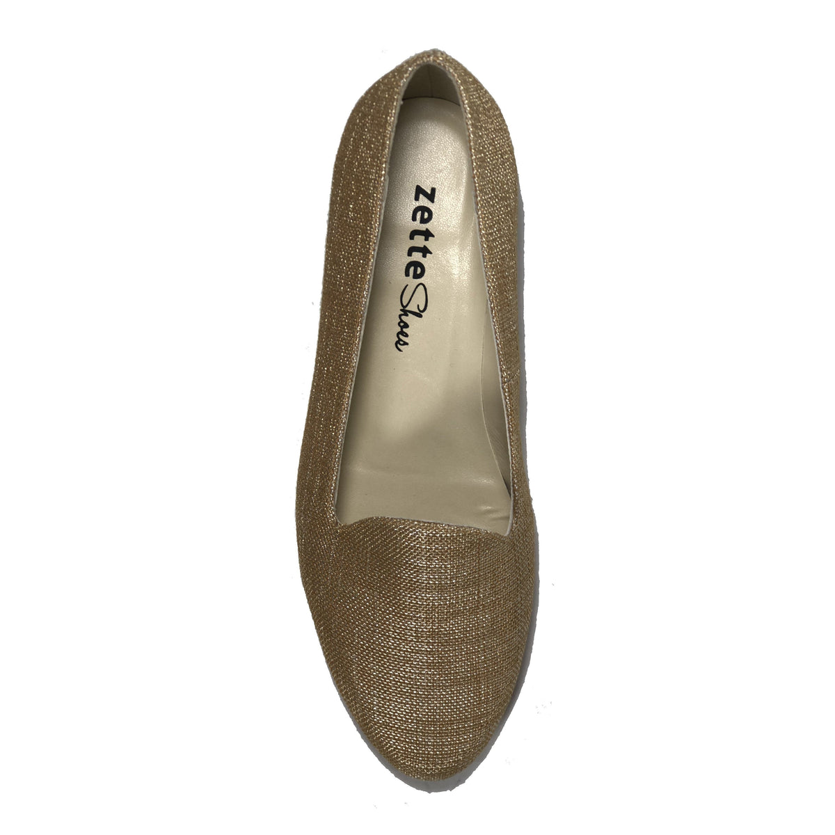 'Tracey' vegan-textile loafers by Zette Shoes - beige - Vegan Style