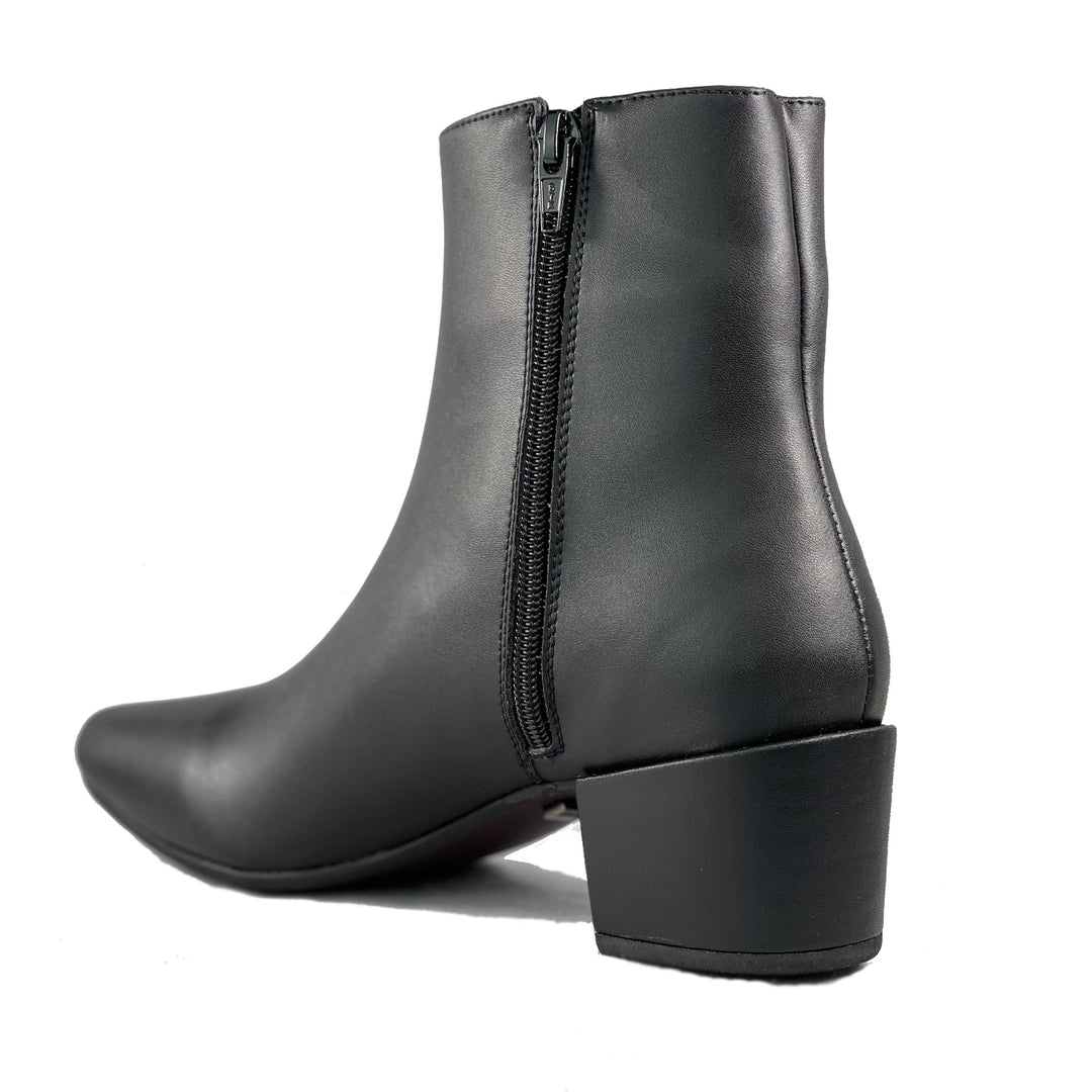 'Jacqui' vegan-leather ankle boot by Zette Shoes - black