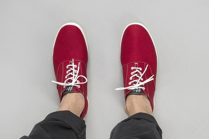 The Wave - Canvas sneaker from Ahimsa - red - Vegan Style