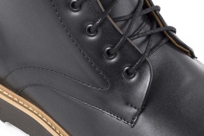 'Eddie' vegan men's lace-up boots by Ahimsa - black - Vegan Style