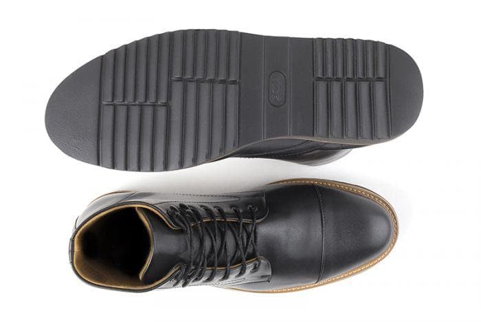 'Eddie' vegan men's lace-up boots by Ahimsa - black - Vegan Style