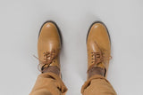 'David' men's derby shoe by Ahimsa - tan - Vegan Style