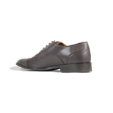 'Laurent' - cap-toe classic vegan oxford in brown by Zette Shoes - Vegan Style