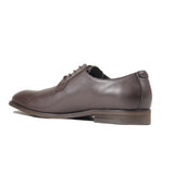 'Gideon' classic vegan derby round toe by Zette Shoes - dark chestnut - Vegan Style