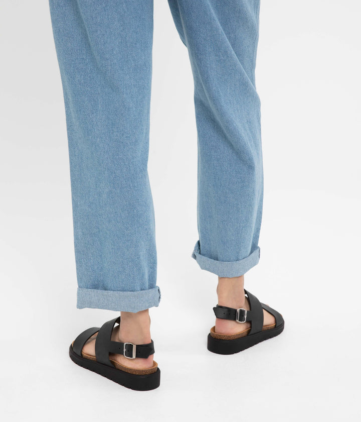 'Ashai’ women's vegan footbed sandals by Matt and Nat - black - Vegan Style