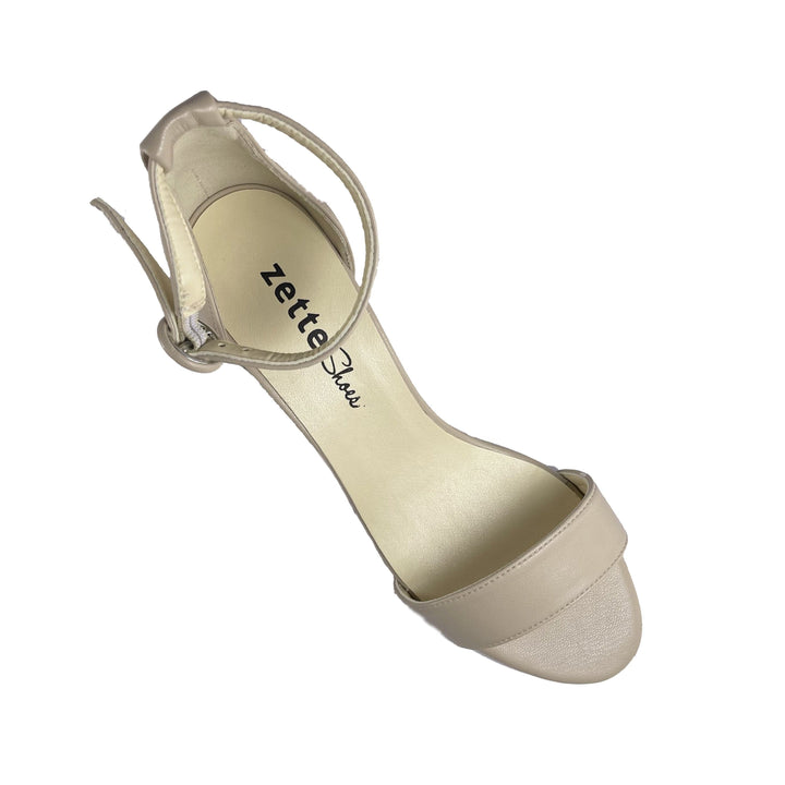 'Diosa' vegan leather heel by Zette Shoes - sand