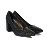 Tanya 2 tiger patterned vegan block heels shoes - pair