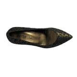 Tanya 2 tiger patterned vegan block heels shoes - above