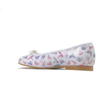 'Madi' vegan textile ballet flat by Zette Shoes - white - Vegan Style