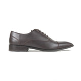 'Laurent' - cap-toe classic vegan oxford in brown by Zette Shoes - Vegan Style